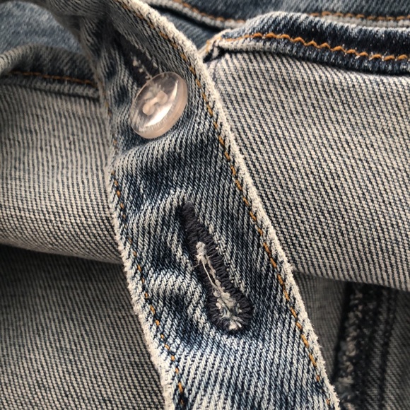 NWT Boyish The Hepburn Medium Wash Zip Front Denim Dress Sz 6 - Picture 9 of 11